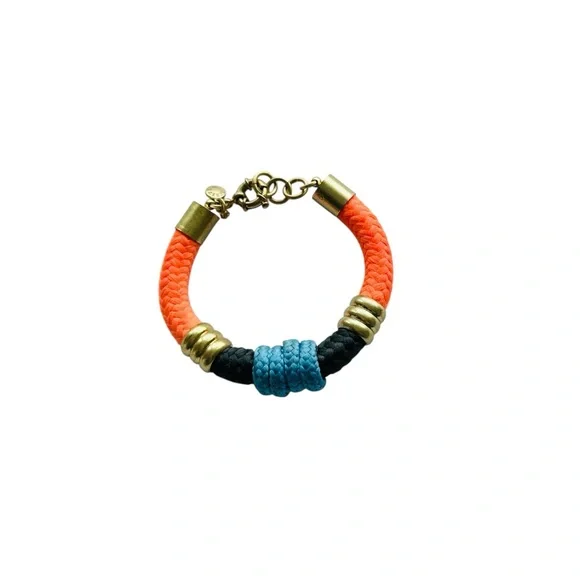 J. Crew Colorful Braided Bracelet with Gold Accents - Picture 2 of 4